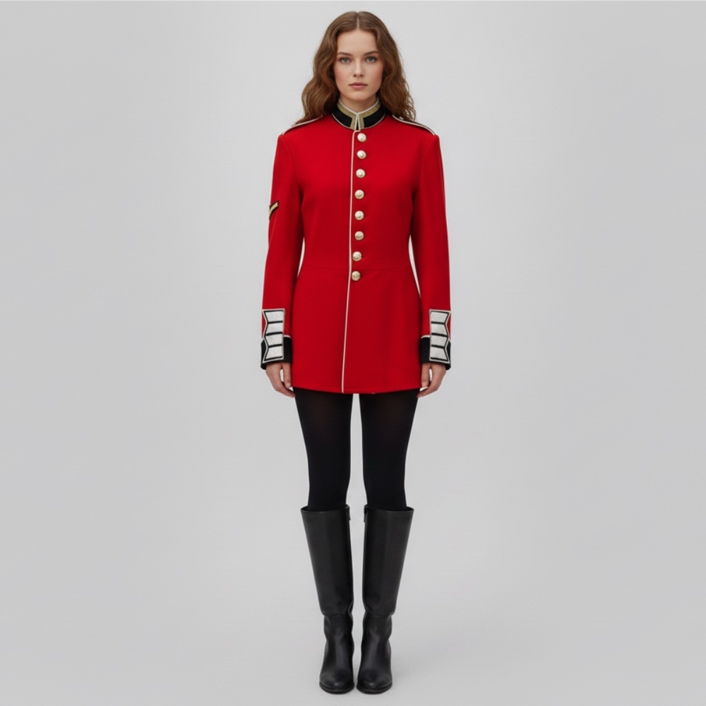 Vintage Canadian Military Officer Dress Jacket / Red Unisex